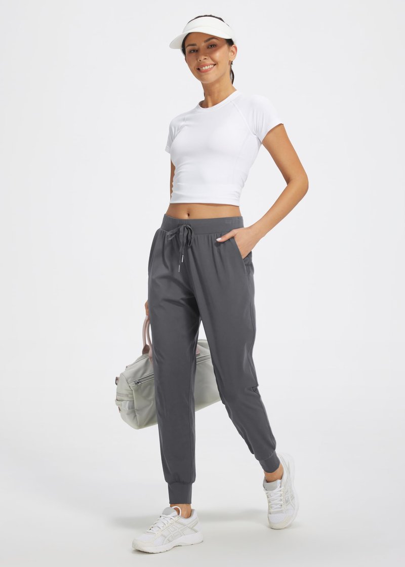 Libin Women's Joggers Pants Athletic Sweatpants with Pockets Running Tapered Casual Dance Pants for Workout,Lounge, Dark Grey XXL