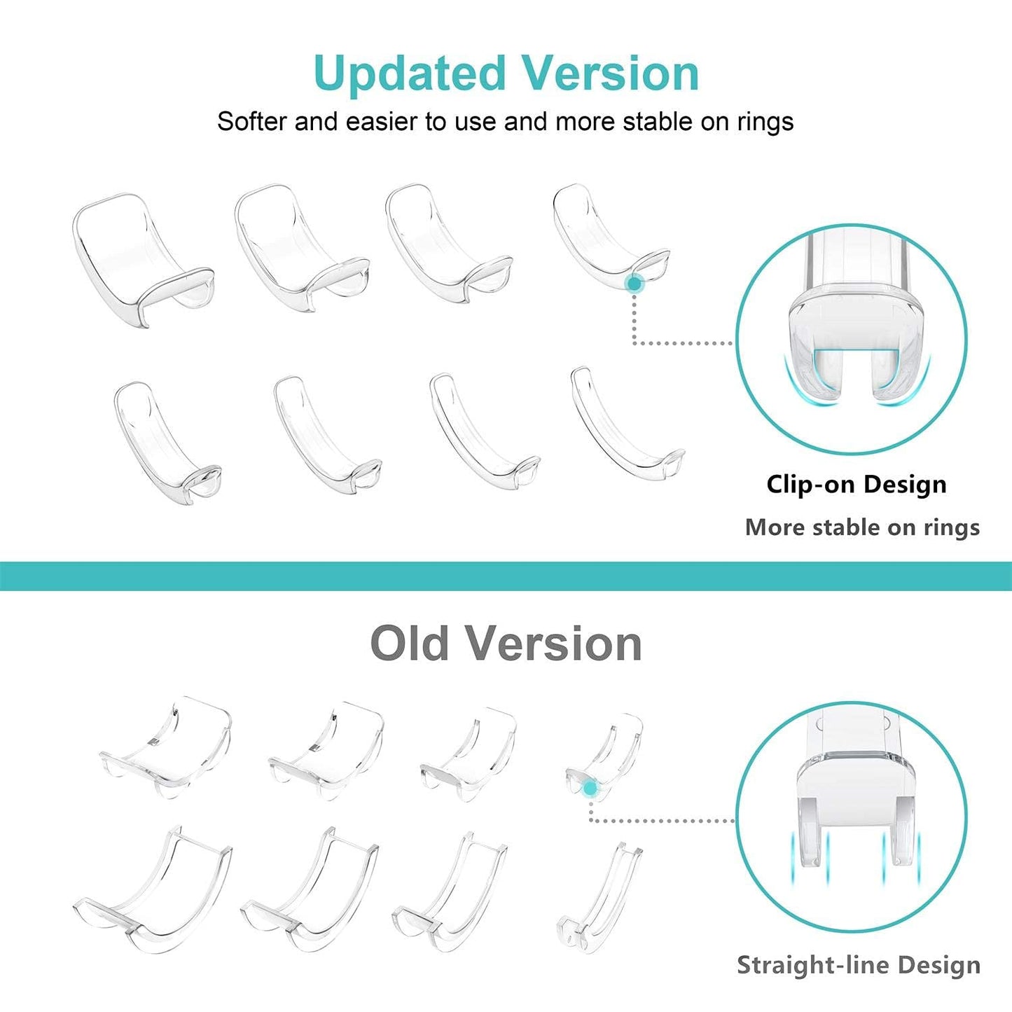 Invisible Ring Size Adjuster for Loose Rings Ring Adjuster Fit Any Rings, Assorted Sizes of Ring Sizer