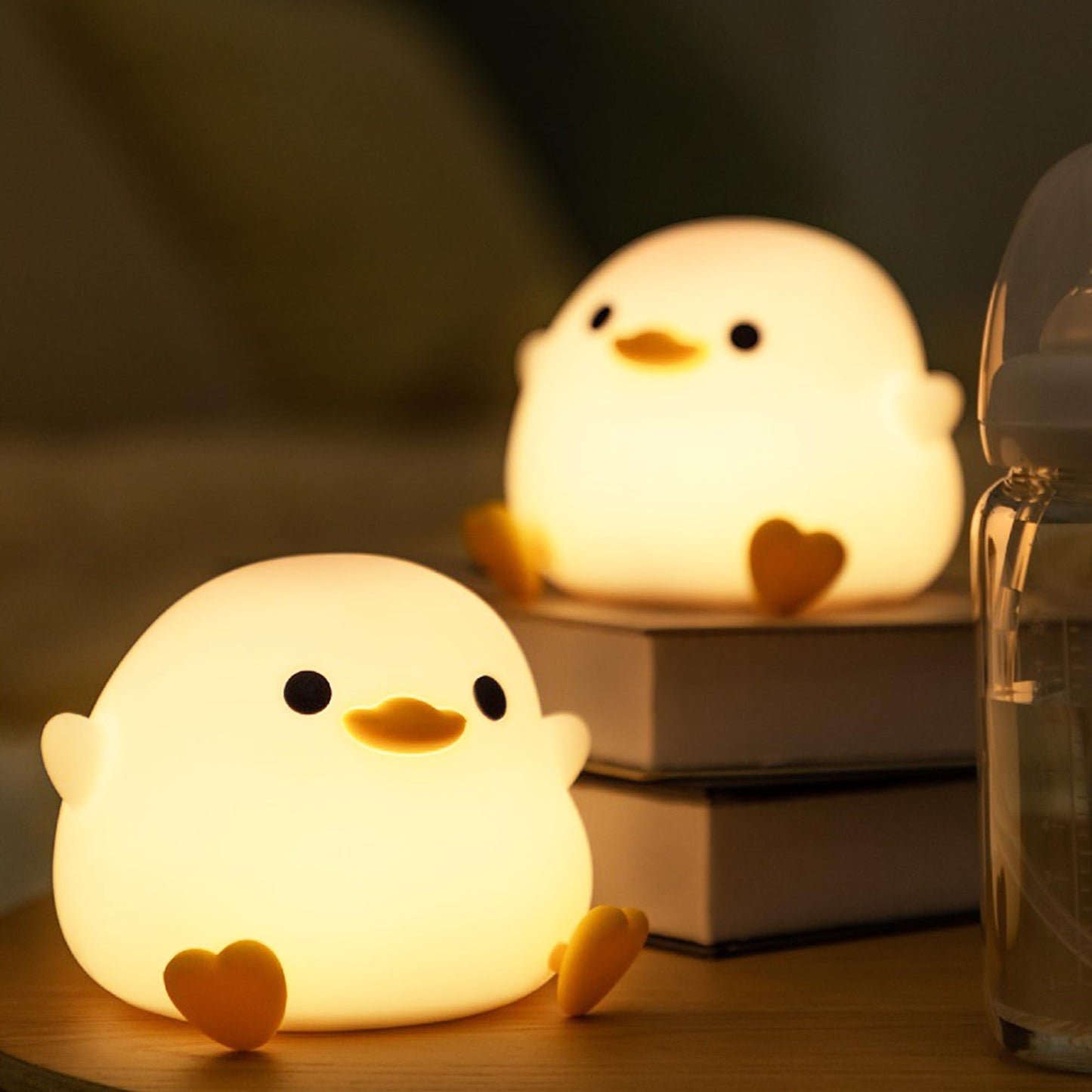 OkiyiD Duck Night Light, Cute Duck Gift for People, Dormitory Decorative Light, ABS+SIL, Touch Control, Portable Rechargeable Dimmable, Best Choice for Gift Giving (DoDo Duck)