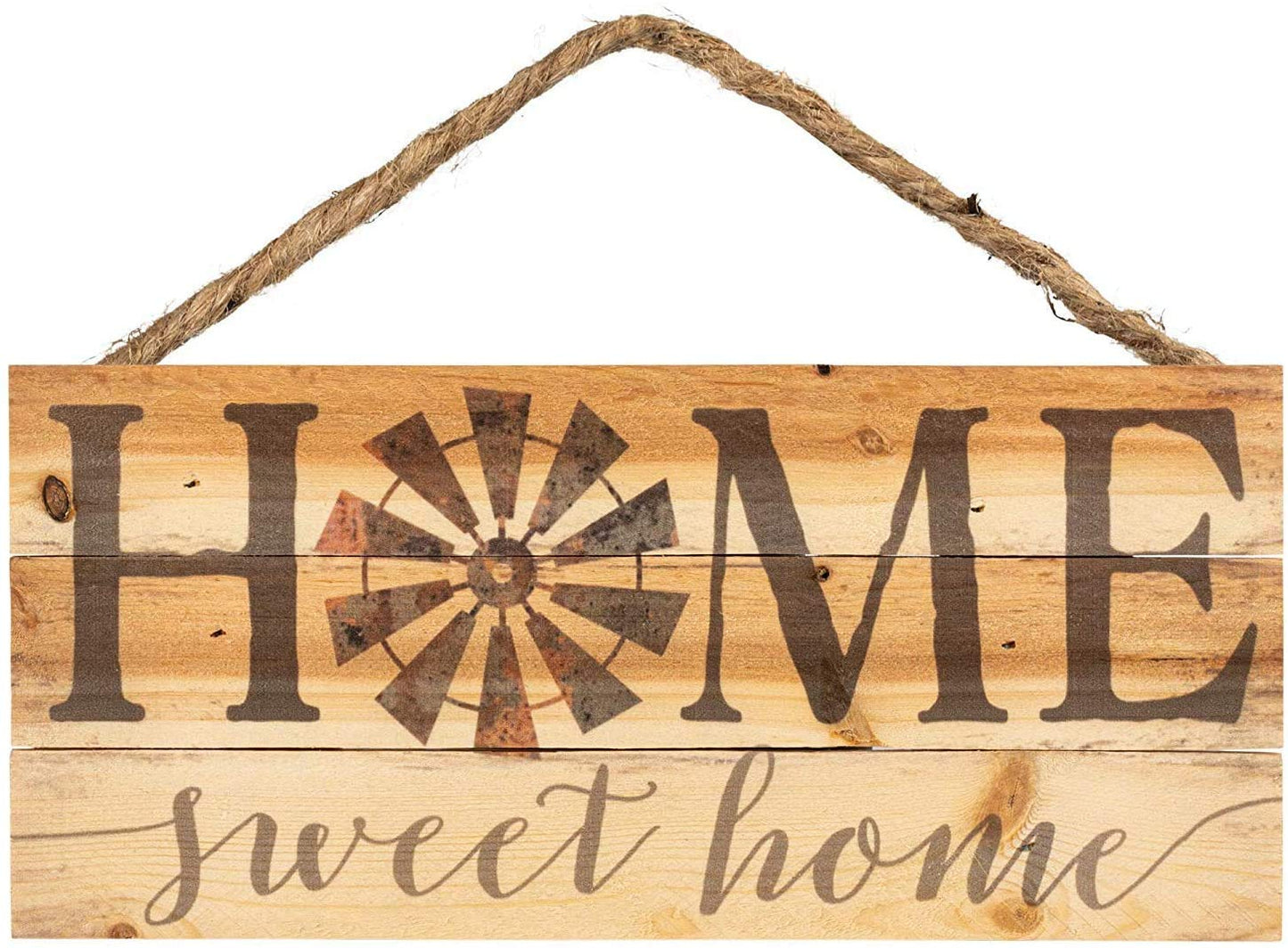 POWERMAZ Home Sweet Home Wooden Signs Plaque for Home Decor Wall Art Christmas Ornaments 10x5 Inches(BW724)