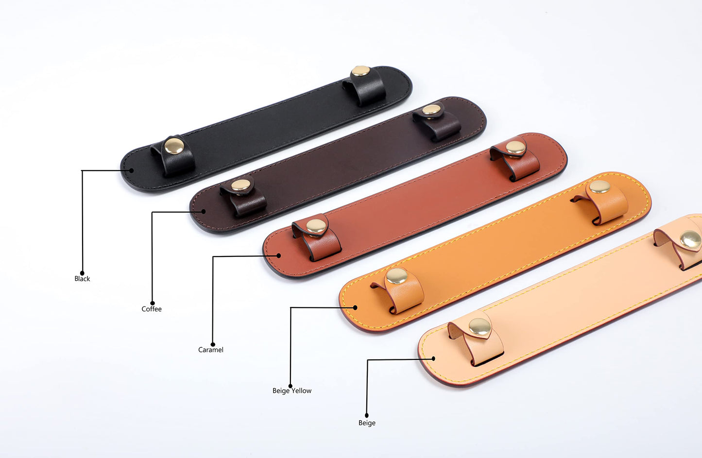 GOXTECH Leather Shoulder Strap Pad for Designer Trendy Bags (Caramel colour)