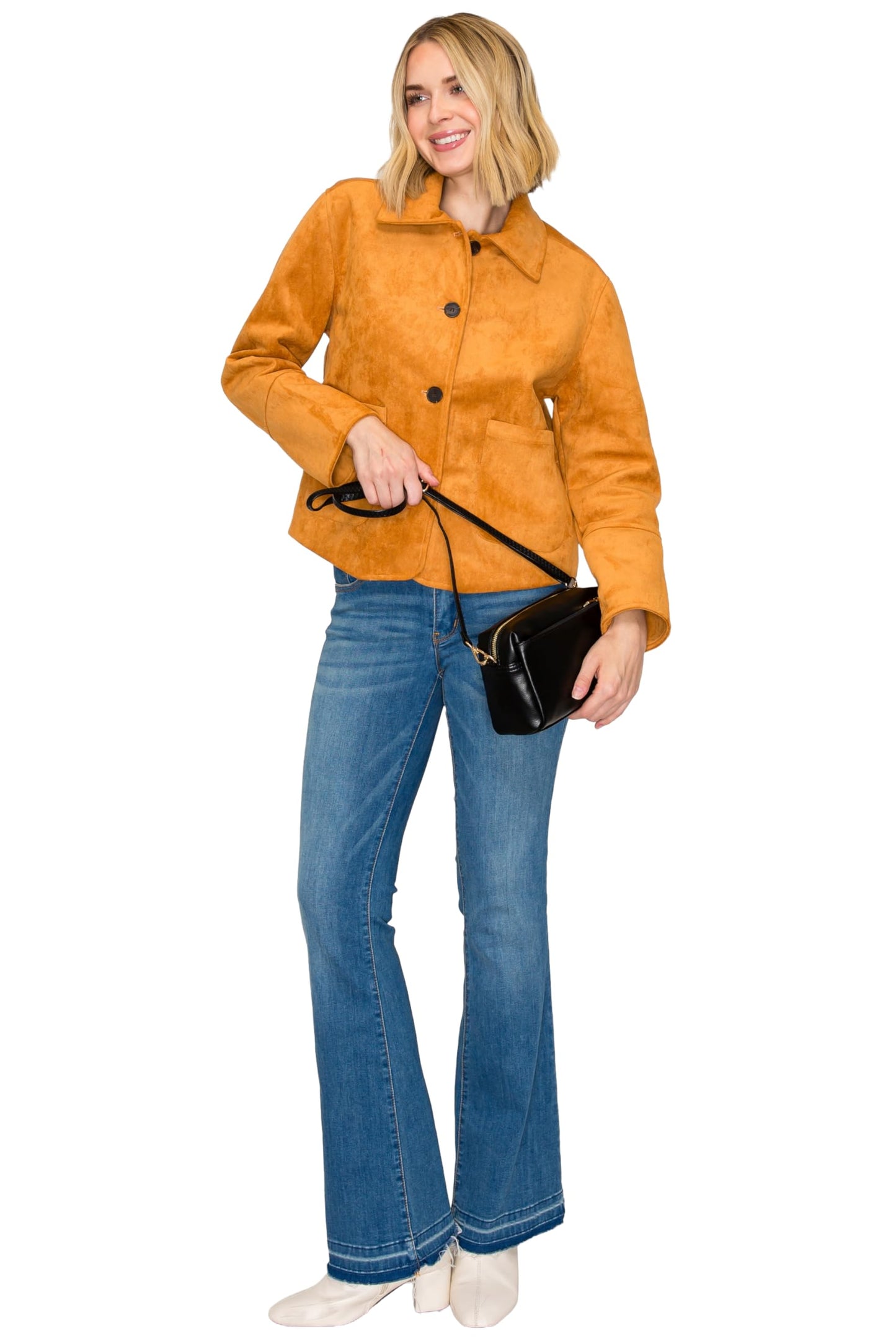 FashionPuzzle Triple Zip Small Crossbody Bag (Mocha)