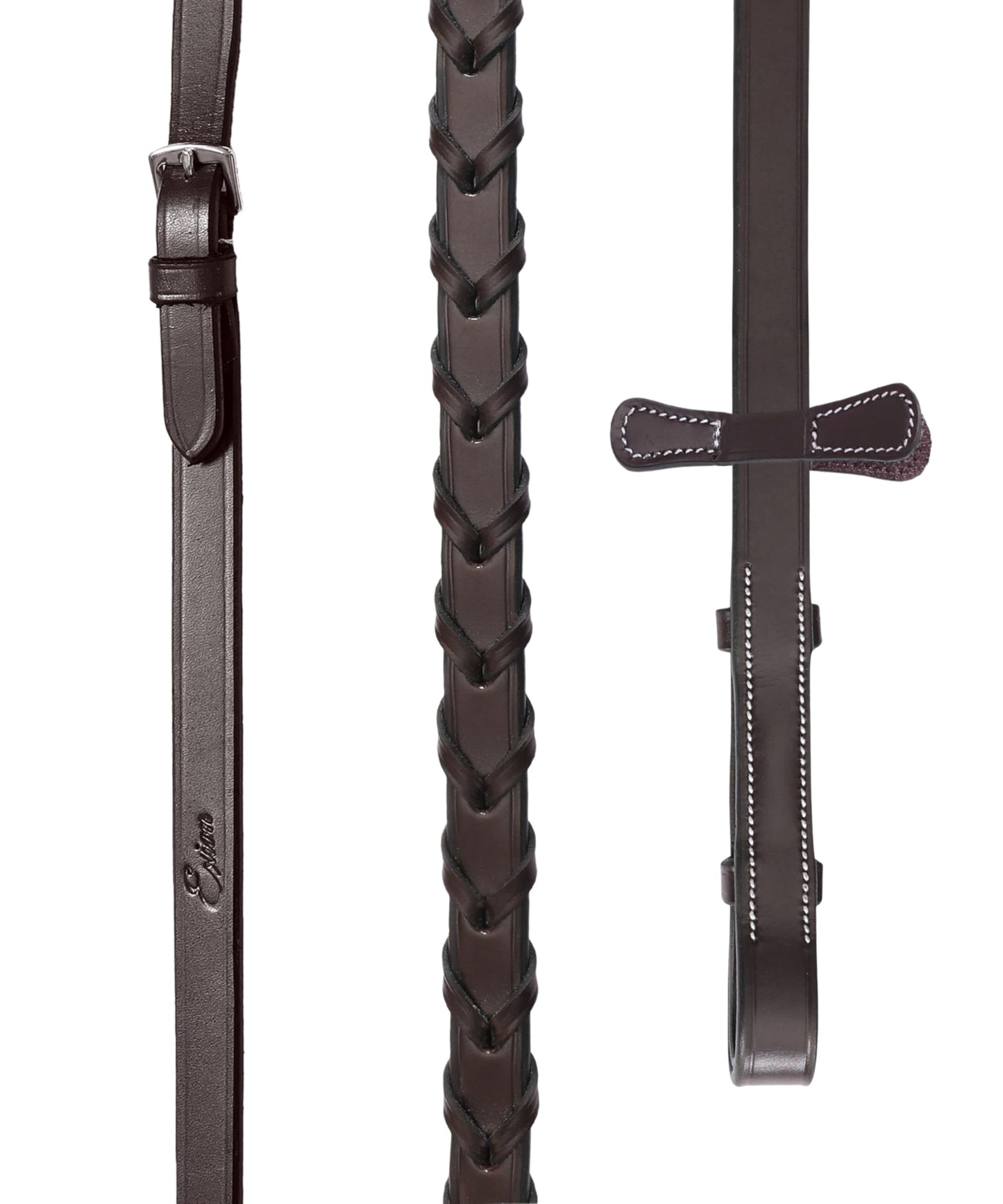 ExionPro Traditionally Hunter Bridle with Laced Reins | Premium Leather English Bridle for Horses | Jumping Snaffle Bridle | Equestrian Tack for Show Ring, Schooling & Training