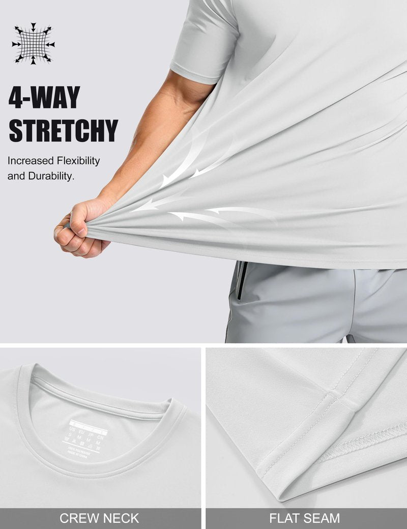 Outdoor Shirts for Men Dry Fit Hiking Shirt UPF 50+ Fishing Shirts Lightweight Breathable Shirts Gym Workout Running Shirts