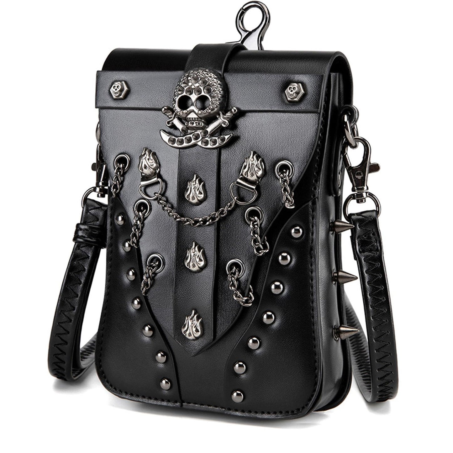 KOTORA Cute Gothic Steampunk Crossbody Bag Retro Small Shoulder Purse Phone Holder Renaissance Halloween Costume Accessory