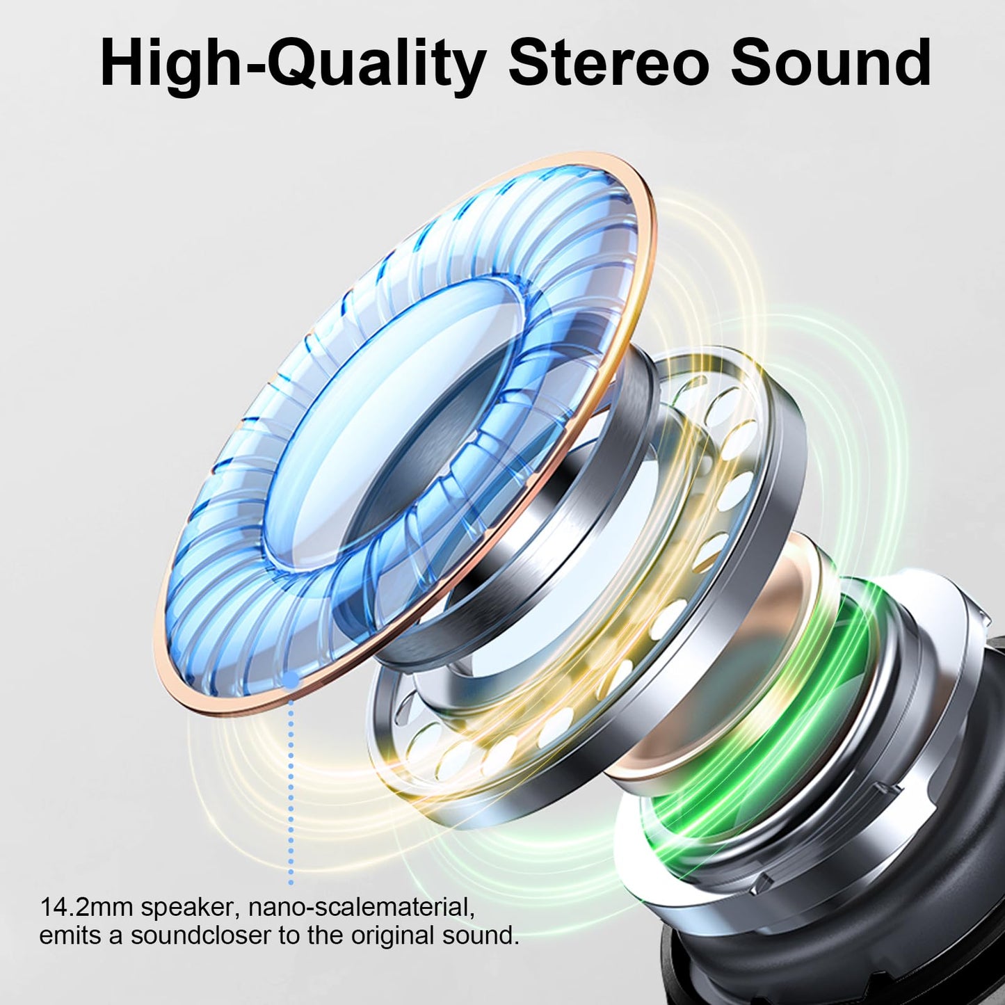 Wireless Earbuds, 2026 3D-Stereo Bluetooth 5.4 Headphones Deep Bass Ear Bud, 4 ENC Noise Cancelling Mic, 40+Hrs USB-C Earphones, IP-X7 Waterproof Headset for Sport Workout Gym Laptop Pad Android iOS