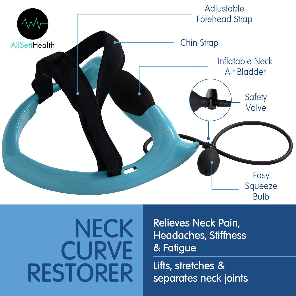 AllSett Health Posture Neck Exercising Cervical Spine Hydrator Pump