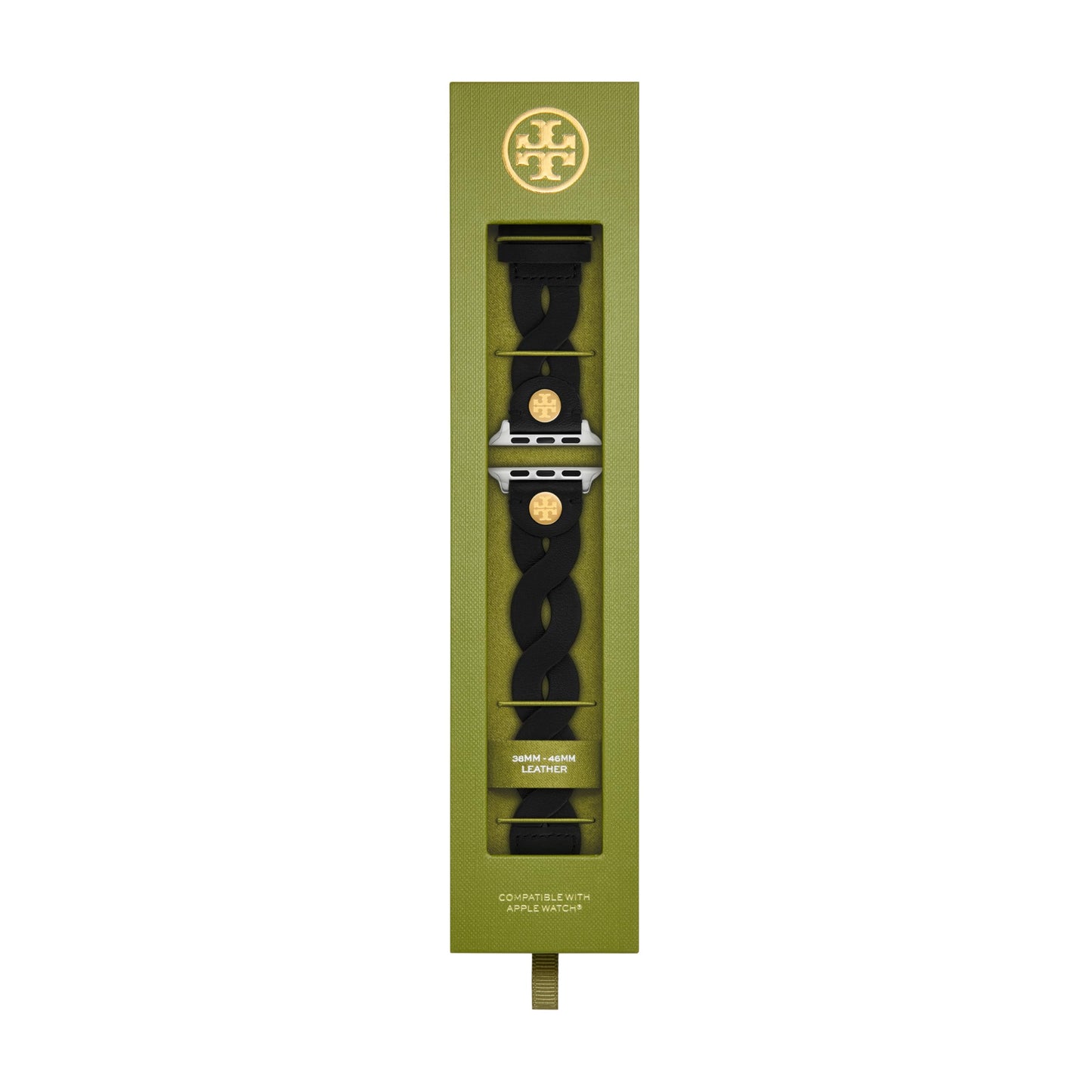 Tory Burch Women's Braided Band for Apple Watch®, Leather (Model: TBS0112E)