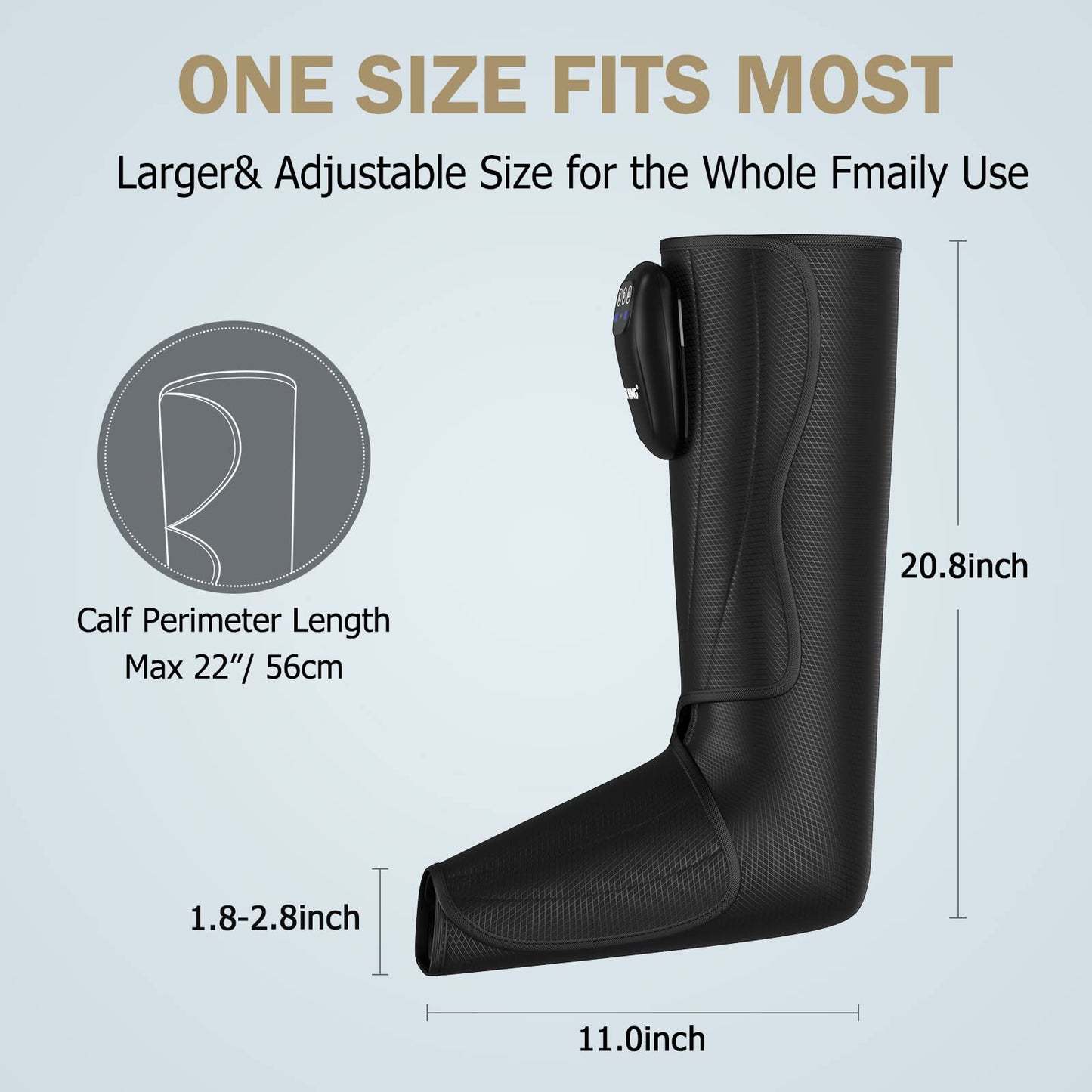FIT KING Upgraded Cordless Leg Foot Massager for Pain Relief and Circulation, Relax Recovery Therapy, Rechargeable & Portable Compression Boots Calf Compression with Travel Bag - Famliy Healthy Gift