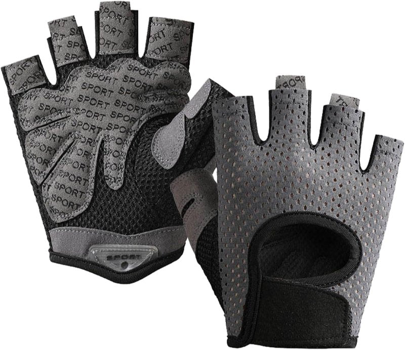 Fitness Gloves - Breathable Mesh Half Finger Anti-Slip Sports Gloves for Dumbbell & Cross Training | Perfect for Workouts