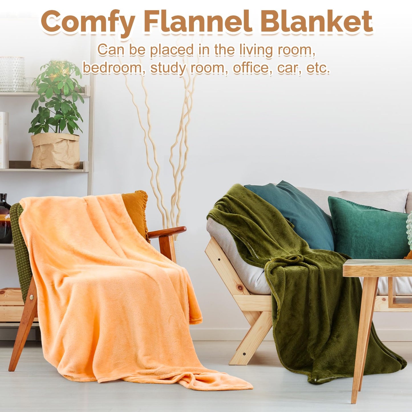 Panitay 10 Pcs Fleece Throw Blanket Bulk 50 x 60 Inches Cozy Fuzzy Flannel Plush Soft Blankets for Sofa, Couch Bed Warm Throws for Wedding Homeless Christmas Party Gift(Multicolor)