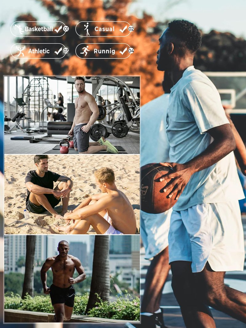 NORTHYARD Men's Athletic Running Shorts Gym Workout 7"/9"/5" Quick Dry Lightweight Sports Basketball Tennis 3 Zipper Pockets DARKBLUE 4XL