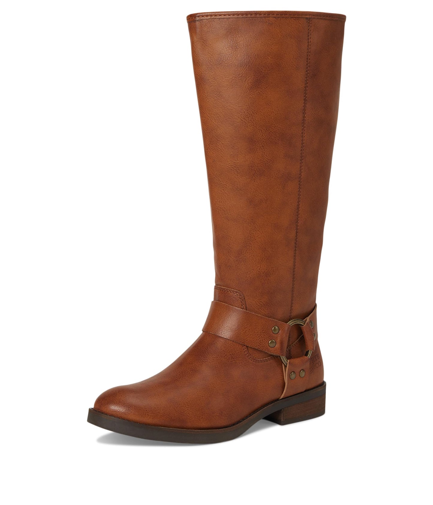 FRYE AND CO. Womens Kellie Harness Wide Calf Cognac 6.5 Medium
