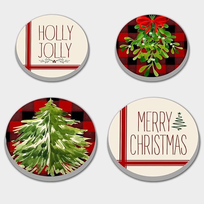 Christmas Decor Electric Stove Burner Covers,4 Pcs Xmas Decor Round Stove Burner Covers,8 Inches and 10 Inches,Gas Stove Burner Cover,Metal Cooktop Christmas Tree Decorative,Home Decor,Kitchen Decor