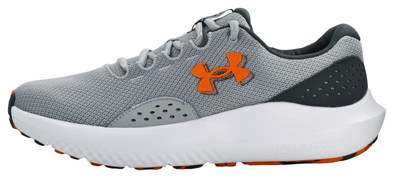 Under Armour Men's Charged Surge 4 Sneaker, Mod Gray/Castlerock/Team Orange, 14
