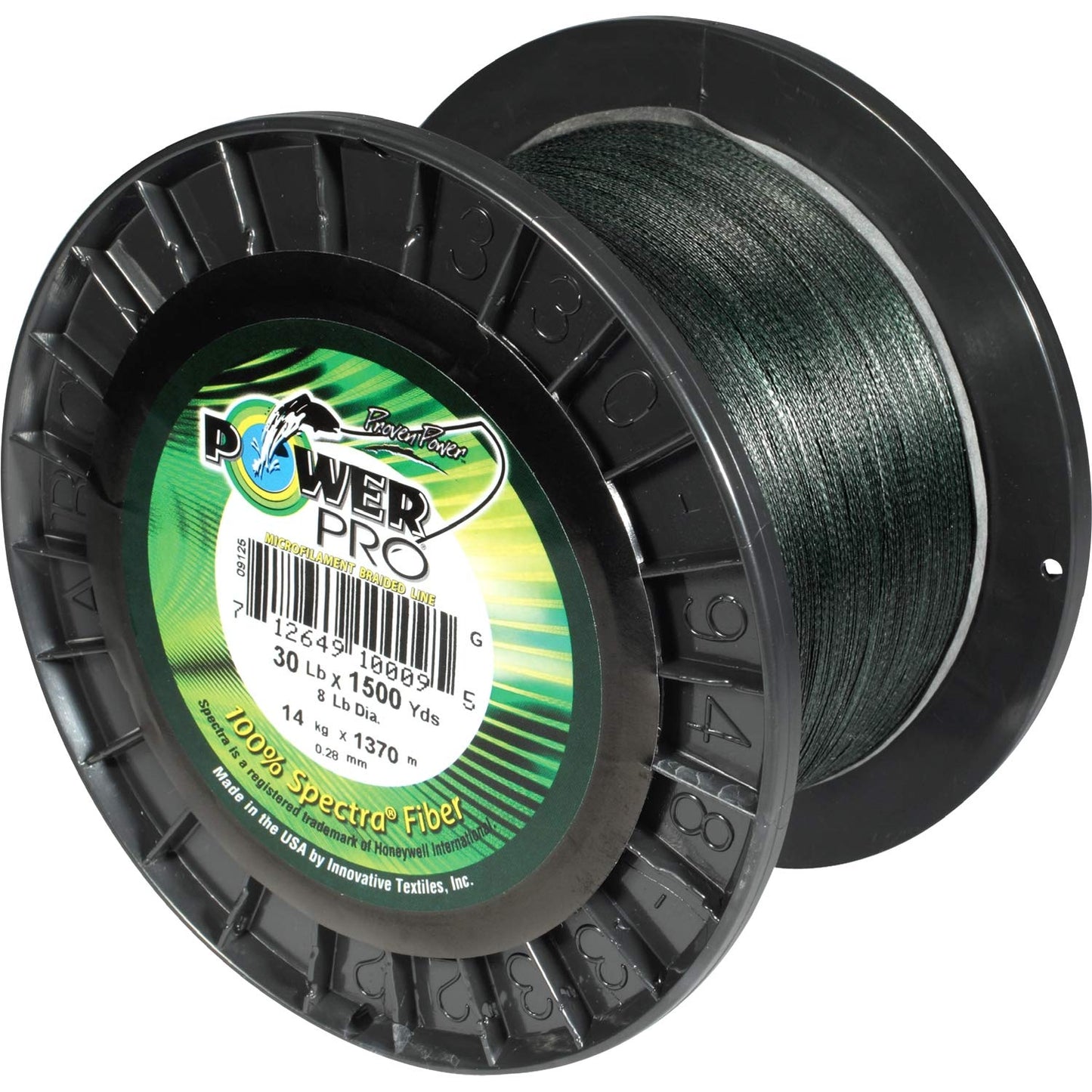 POWERPRO Spectra Fiber Braided Fishing Line, Moss Green, 1500YD/65LB