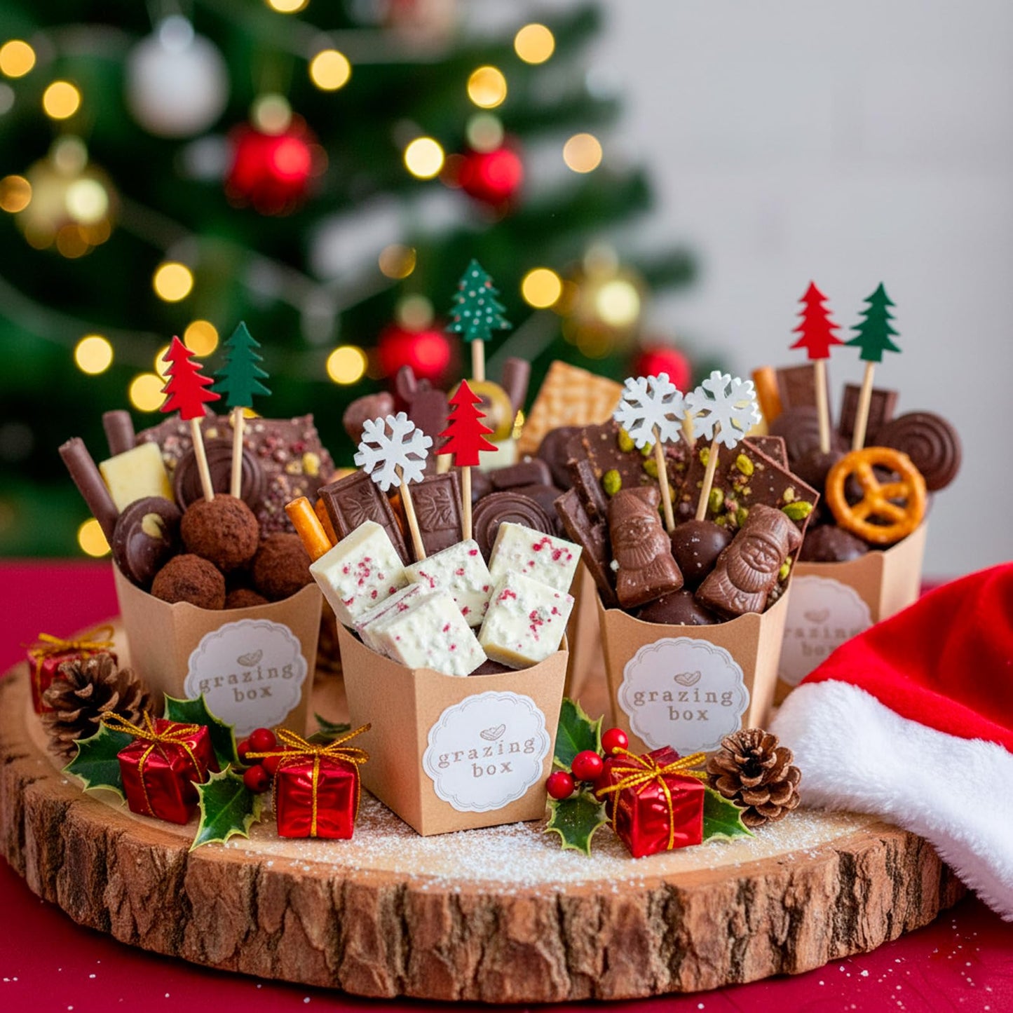 PuTwo 100 Counts 4.7 Inch Toothpicks for Appetizer, for Cocktail Party, Drink Picks with Trees, Decorative Skewers Party Picks
