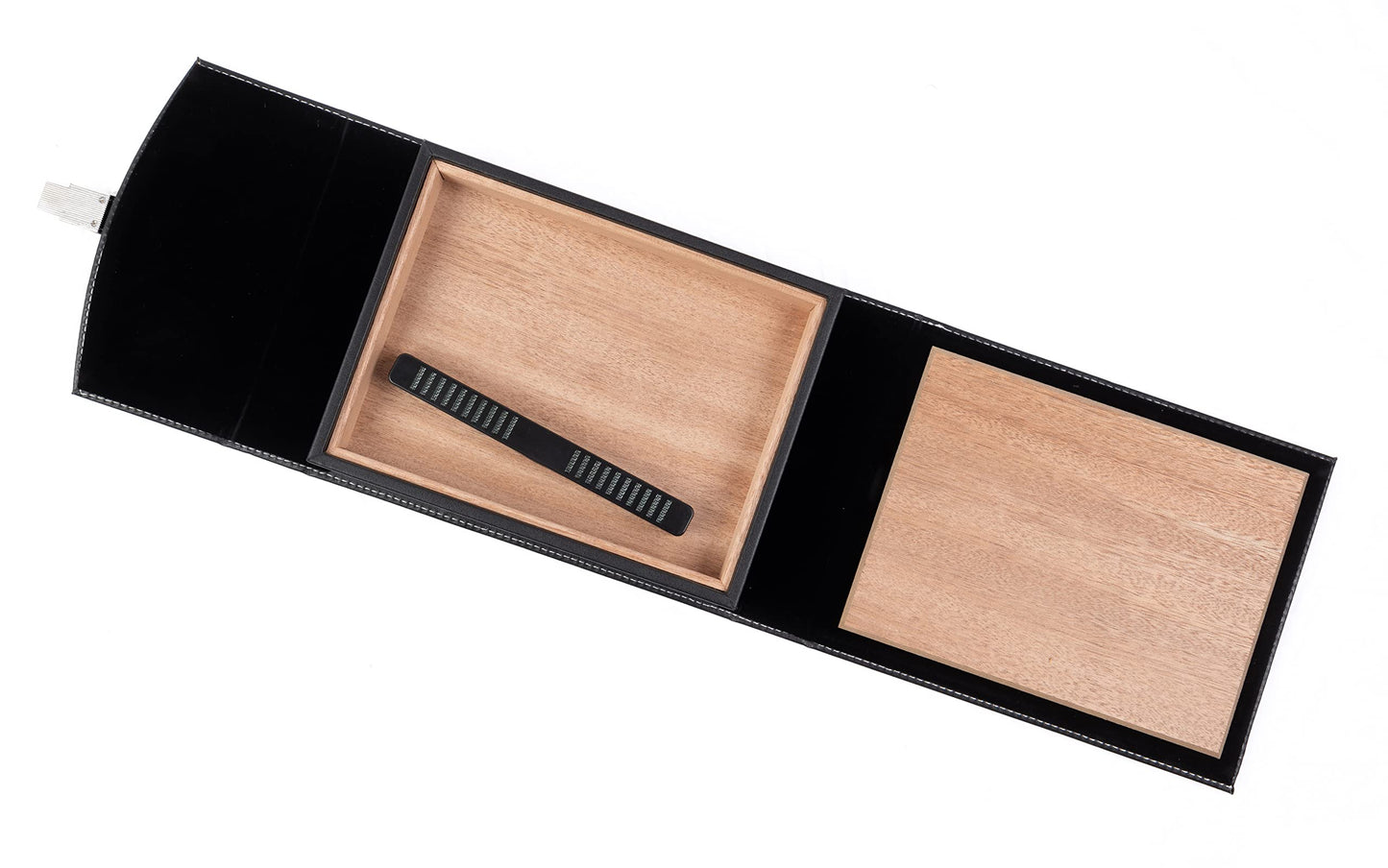 Prestige Import Group - The Florence Leather Travel Cigar Humidor Case - Up to 10 Cigars - Color: Black