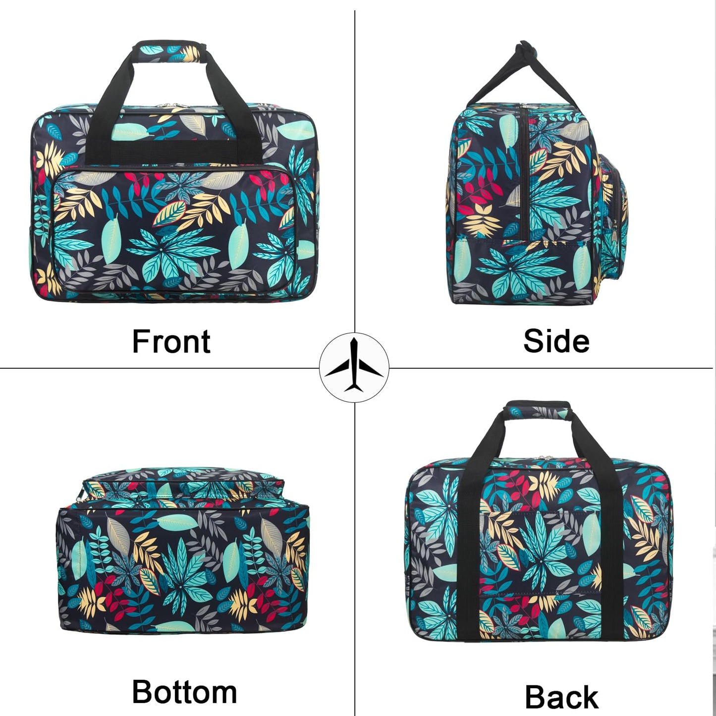 Haroranax Sewing Machine Carrying Case,Sewing Machine Carrying Case Tote Bag,Universal Tote Storage Bag with Pockets and Handles, Suitable for Most Standard Singer, Janome (Blue)