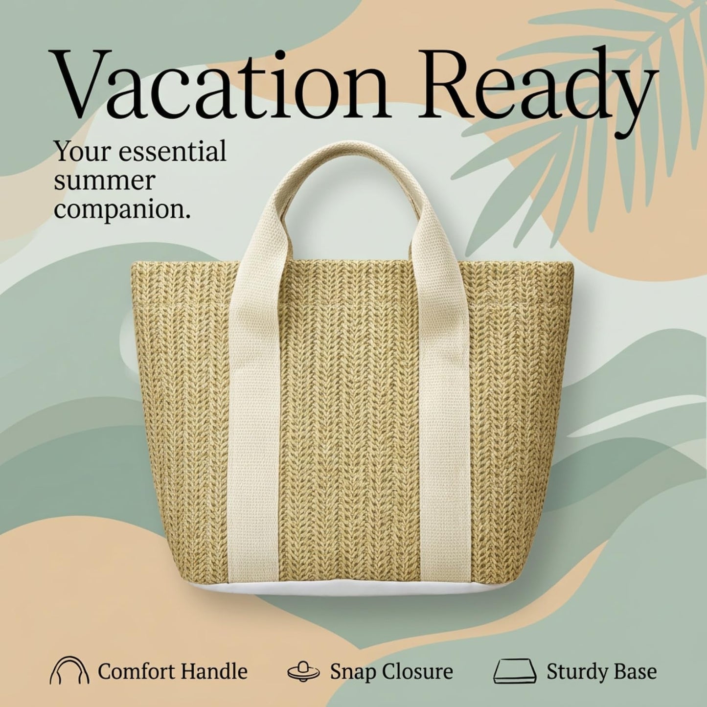 10 Pcs Straw Beach Tote Bags, Woven Handbag with Handle, Bachelorette Beach Bags, Suitable for Women Vacation & Shopping