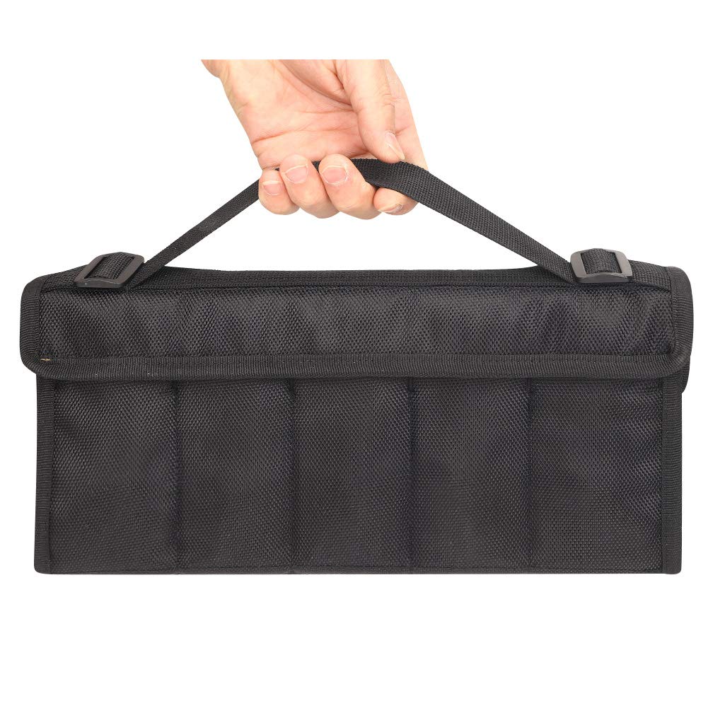 CHENGDE Knife Display Case for 10 Pocket Knives, Folding Knife Storage Organizer, Knives Collection Pouch for Survival, Outdoor