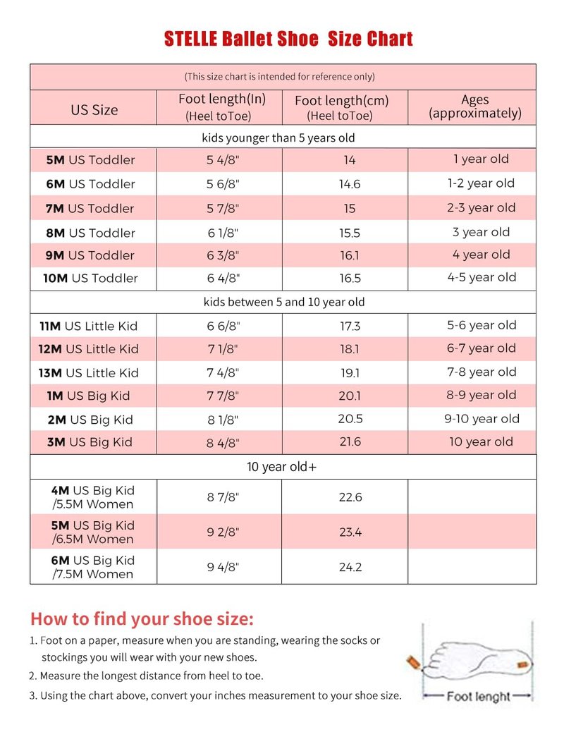 Stelle Ballet Shoes for Girls Toddler Ballet Slippers Soft Leather Boys Dance Shoes for Toddler/Little Kid/Big Kid(Black, 5MB)