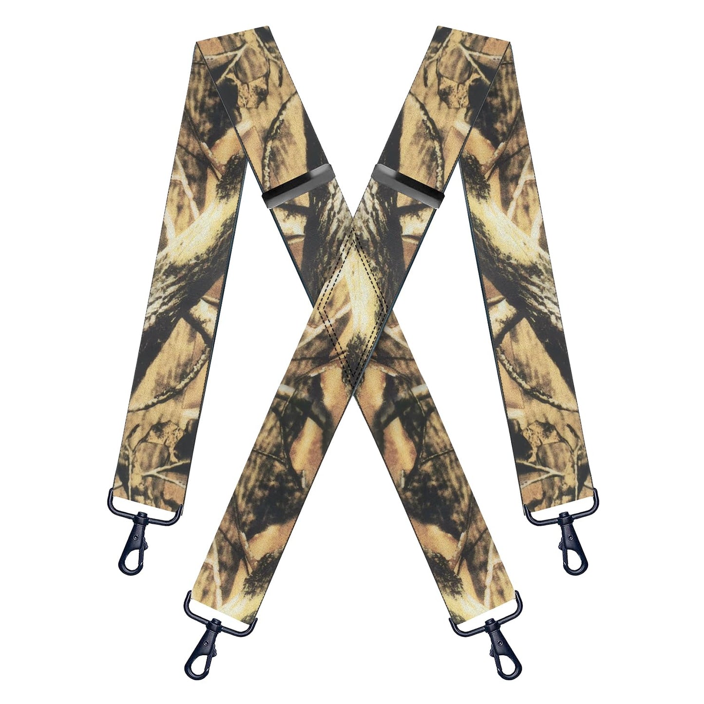 KRICJYH Mens Suspenders Heavy Duty Swivel Hooks Hunting Work Braces Camo Suspenders for Men Big and Tall