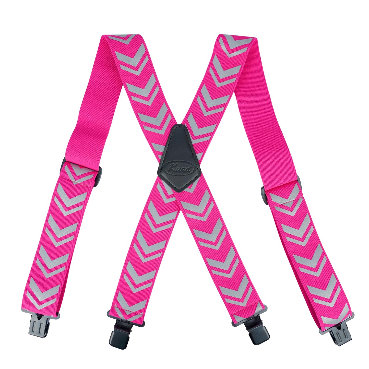 KUNN Safety Reflective Suspender Safety High Visibility Women Work Suspender,Pink