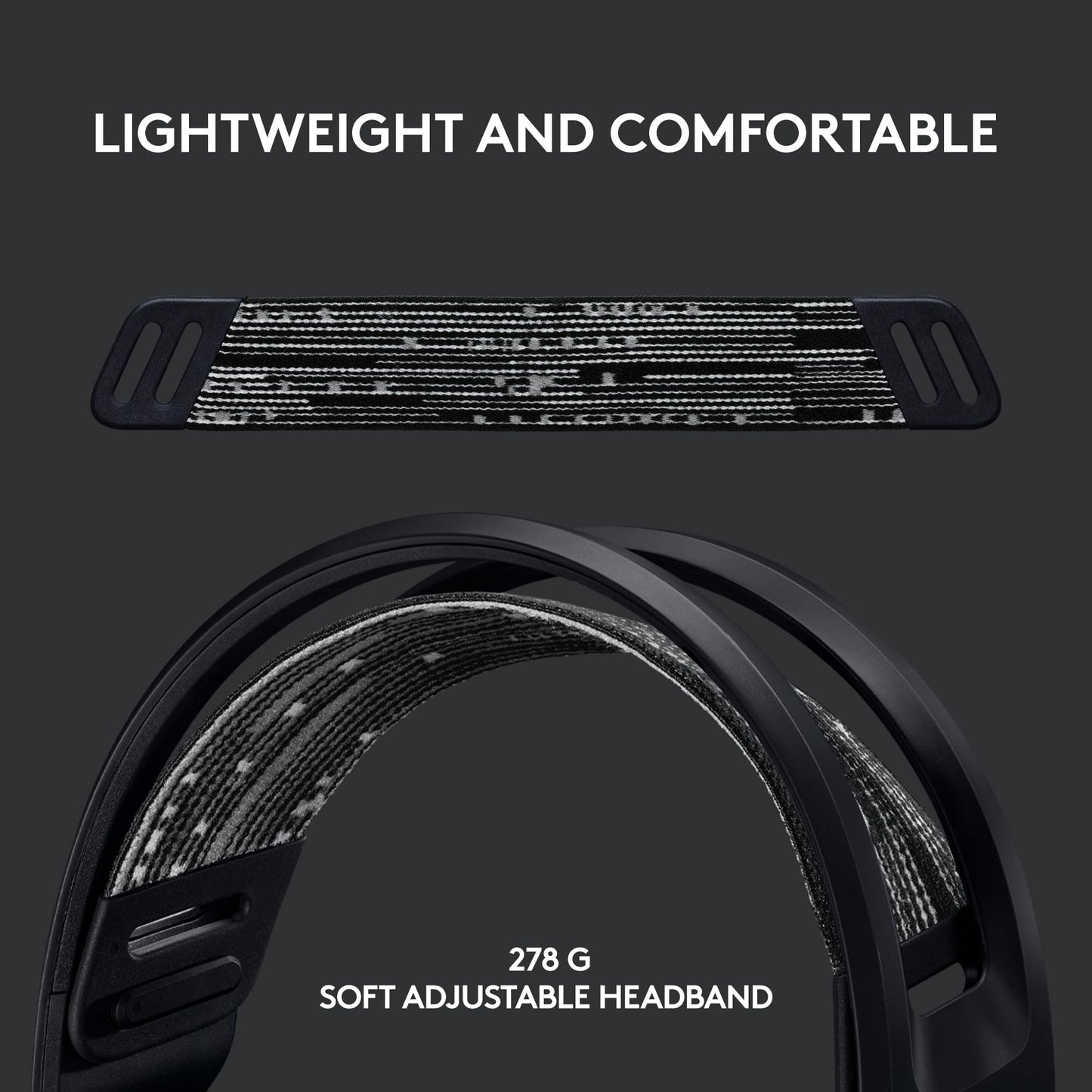 Logitech G733 Lightspeed Wireless Gaming Headset with Suspension Headband, LIGHTSYNC RGB, Blue VO!CE mic Technology and PRO-G Audio Drivers, Lightweight, 29 Hour Battery Life, 20m Range - Black