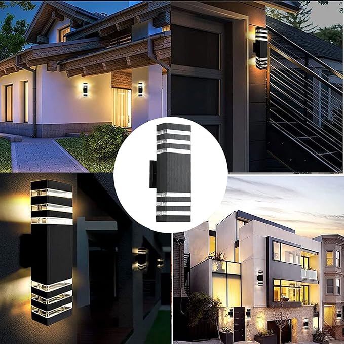 10Pack 15inch Outdoor LED Wall Lights,4000K Day White Outdoor 18W Wall Light Aluminum Body Waterproof IP65 led Porch Light for House Patio Garage Garden.(No Sensor)