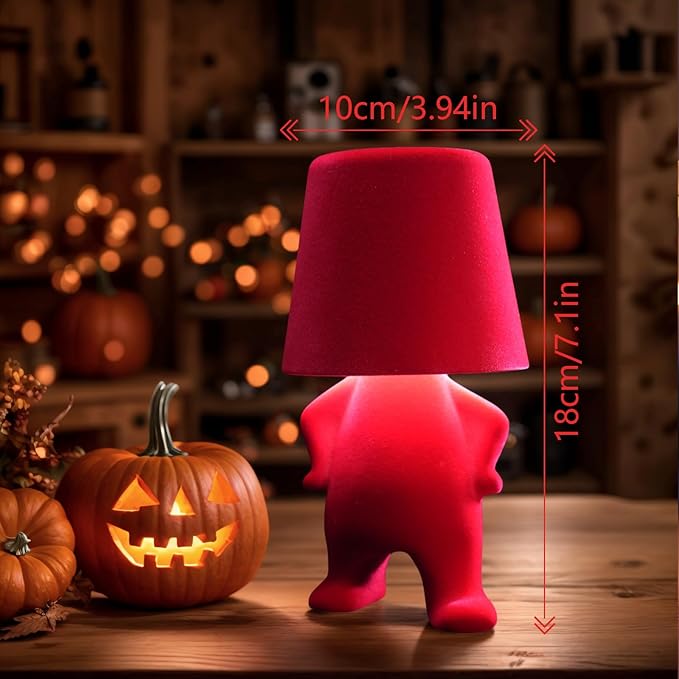 Modern Creative Design Table Lamp for Youth: Rechargeable Cute Light for Kids Child Teen -Bedside Lamps for Nightstand- Gift for Birthday Christmas Halloween Easter, 3-Color Dimmable.