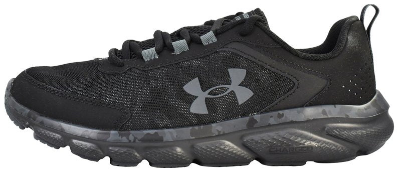 Under Armour Men's Charged Assert 9 Camo, Black/Black/Pitch Gray, 12 US