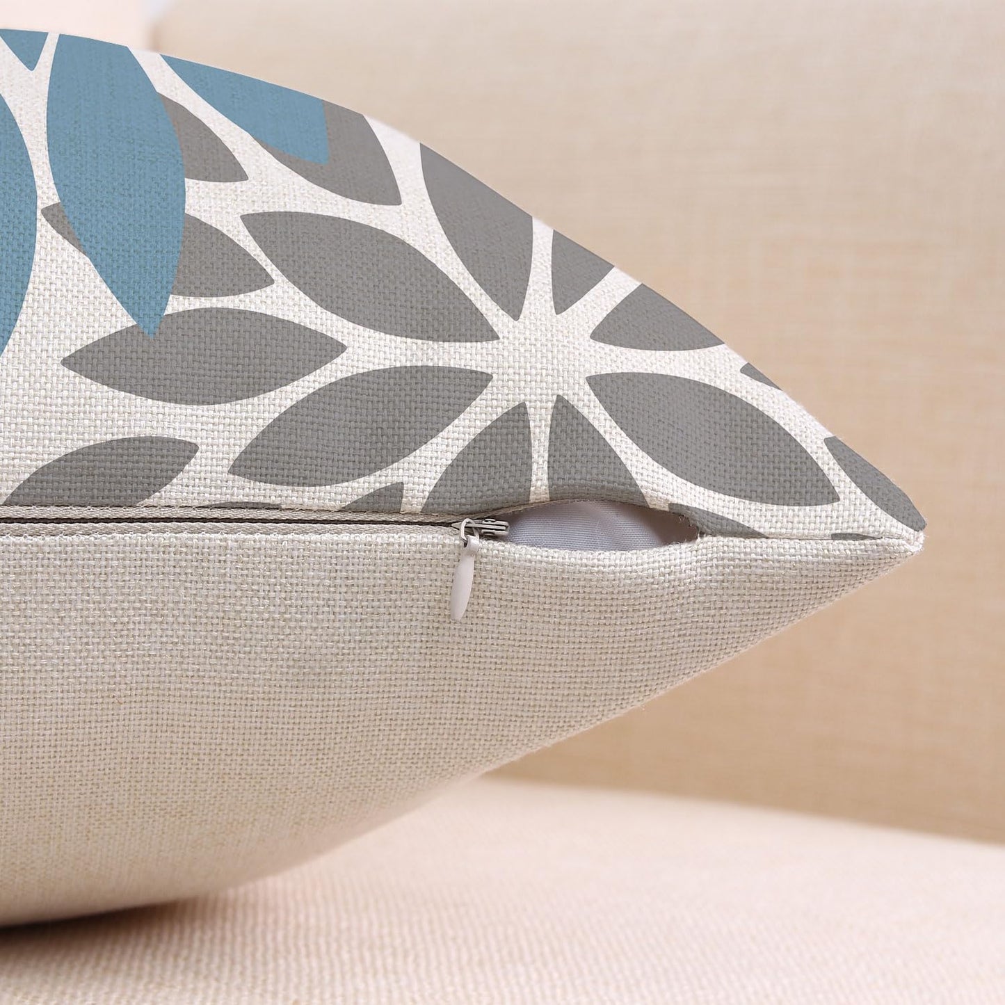 Coeufuedy Blue Outdoor Waterproof Throw Pillow Covers 18 x 18 Set of 4 Floral Geometric Bless Our Home Love Lives Here Decorative Cushion Case for Patio Furniture Bedroom Sofa Couch