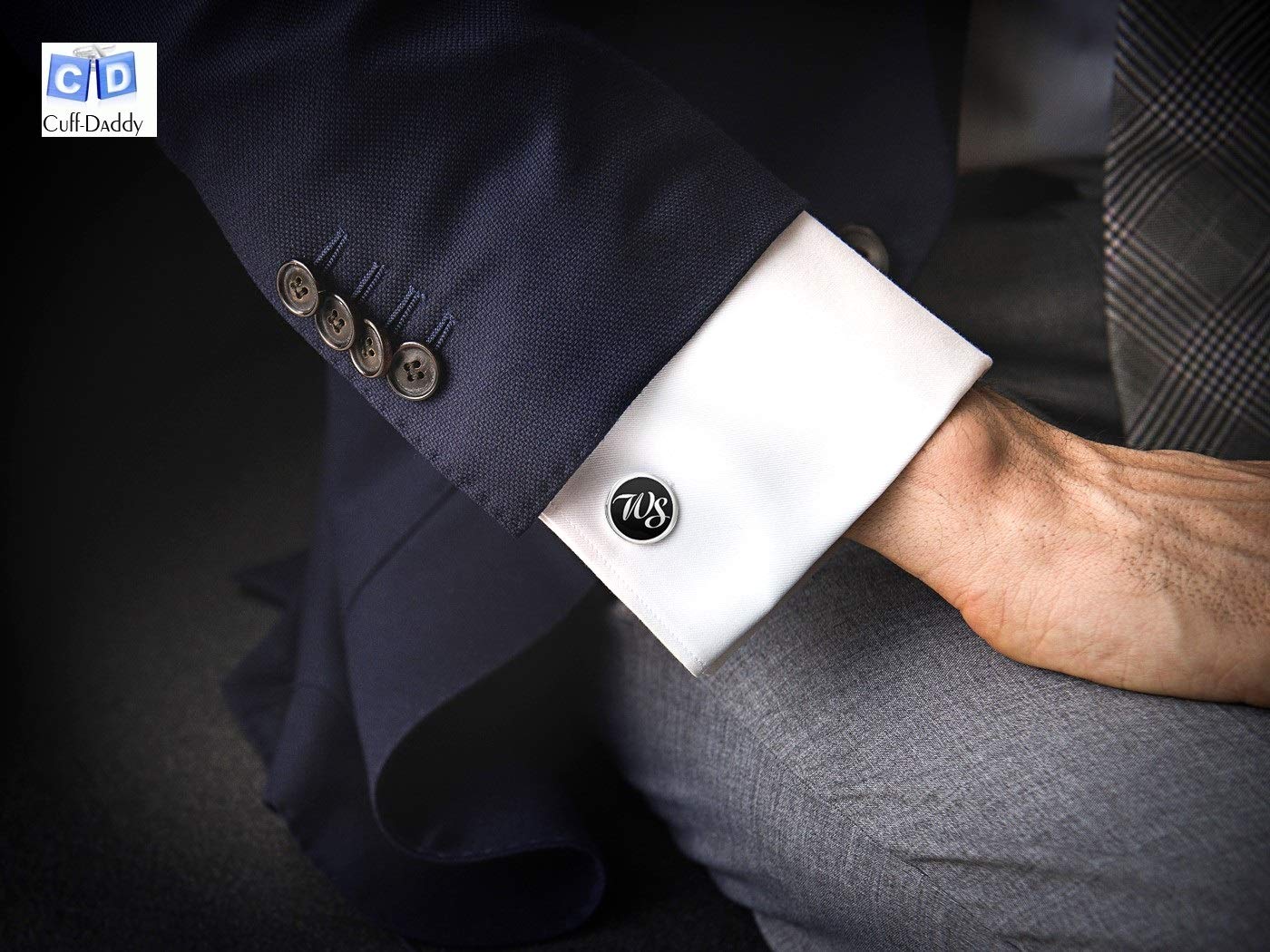 Black Double Layer Jewelry Cufflinks Storage Presentation Box / Case by Cuff-Daddy