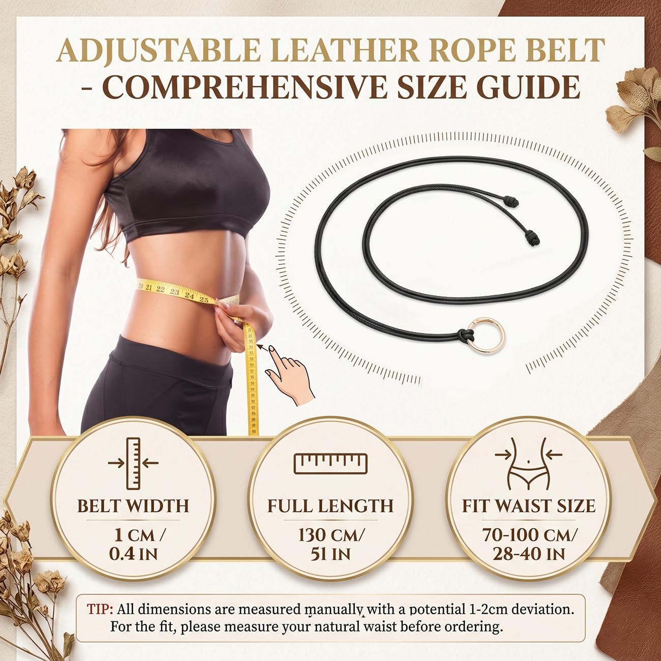 BAOKELAN Women Skinny Thin Belts PU Leather Knotted Waist Belt for Dresses Black A 130CM