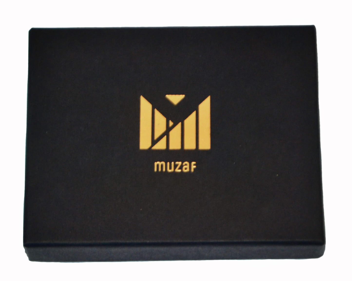 muzaf Trifold Premium Leather Wallet for Men with RFID Blocking (Navy Red)