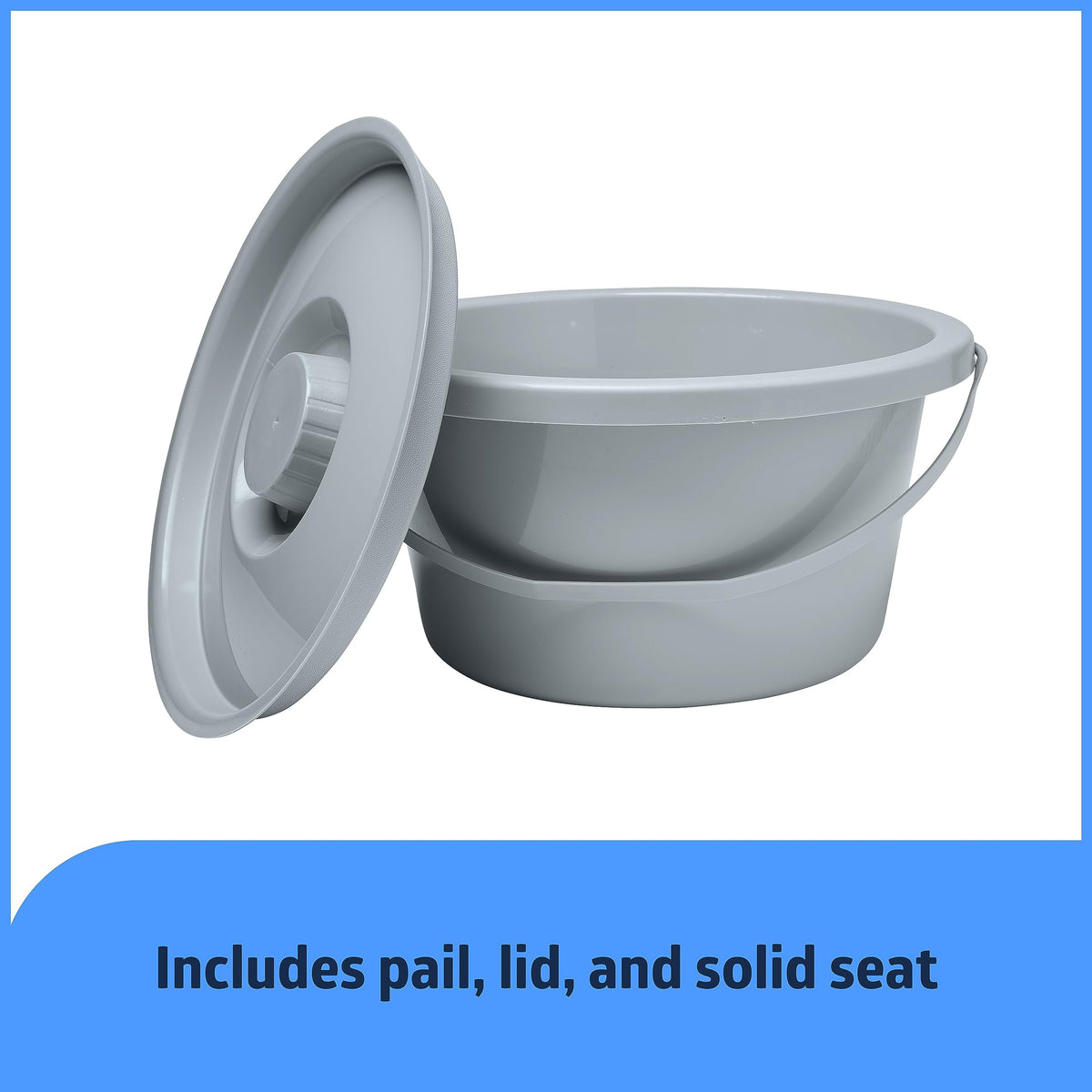 Medline Bariatric Drop-Arm Commode - Heavy Duty Steel Toilet Chair for Disabled and Elderly, 1,000 lb. Weight Capacity