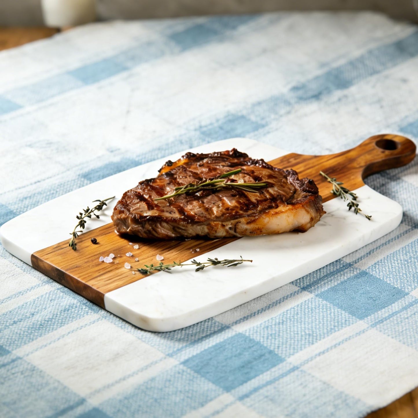 Marble Cutting Board, Charcuterie Board with Handle, Marble chopping board for steak, cheese, hamburgers and biscuits, Great for gifts