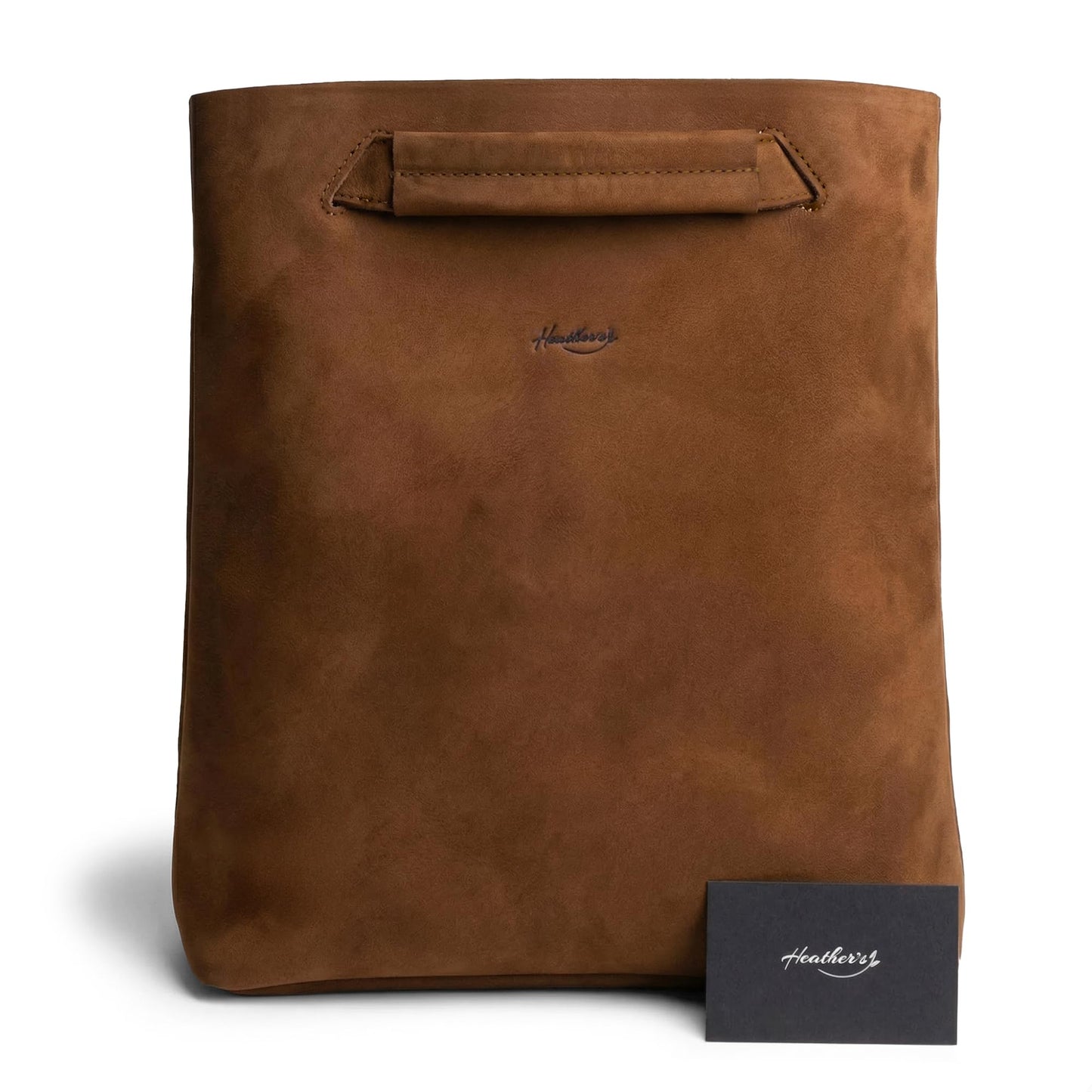 Heather's, Convertible Backpack to Shoulder Bag, Spacious Crossbody for Women, Squared Purse, Full Grain Leather, Handmade (Swayze Suede)