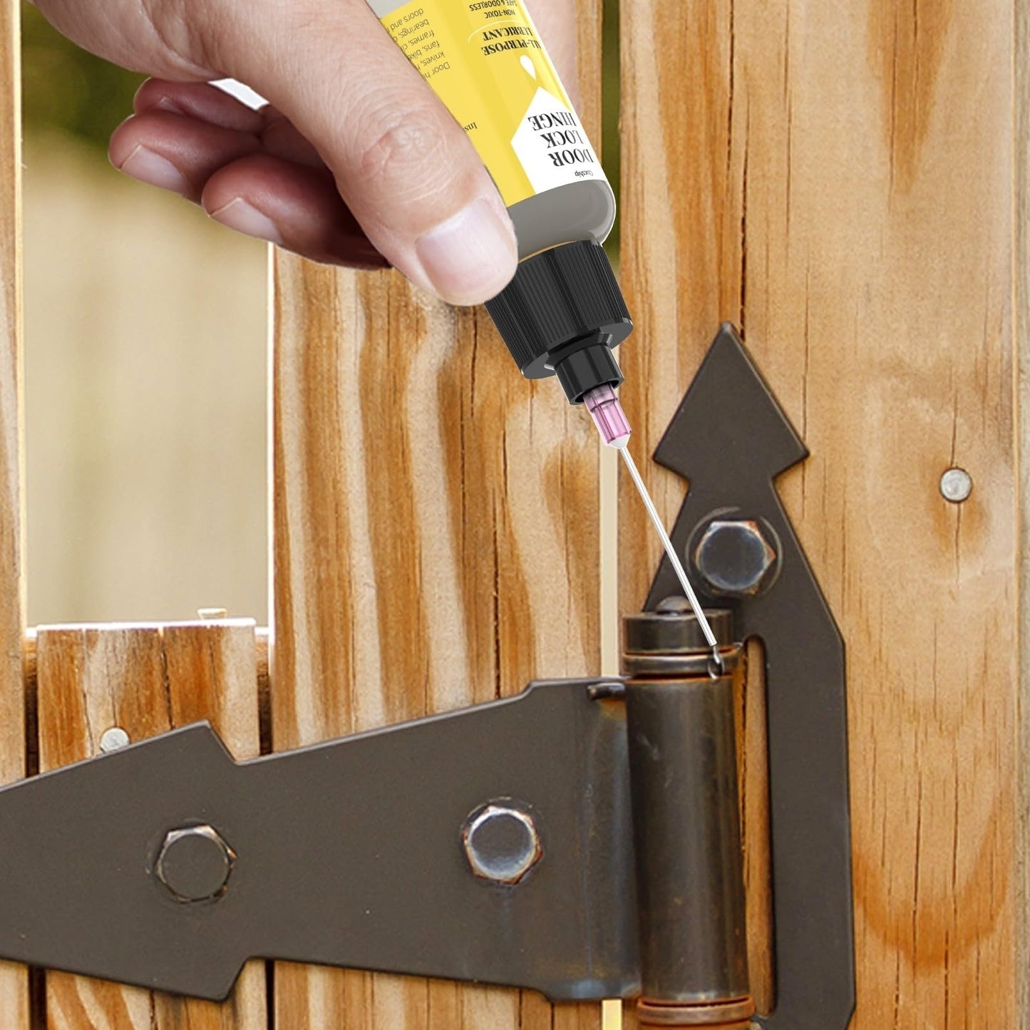 Qucship Door Hinge Lubricant 1 oz Needle Oiler, Upgraded Squeaky Door Hinge Lubricant for Lock, Tools, Bicycles