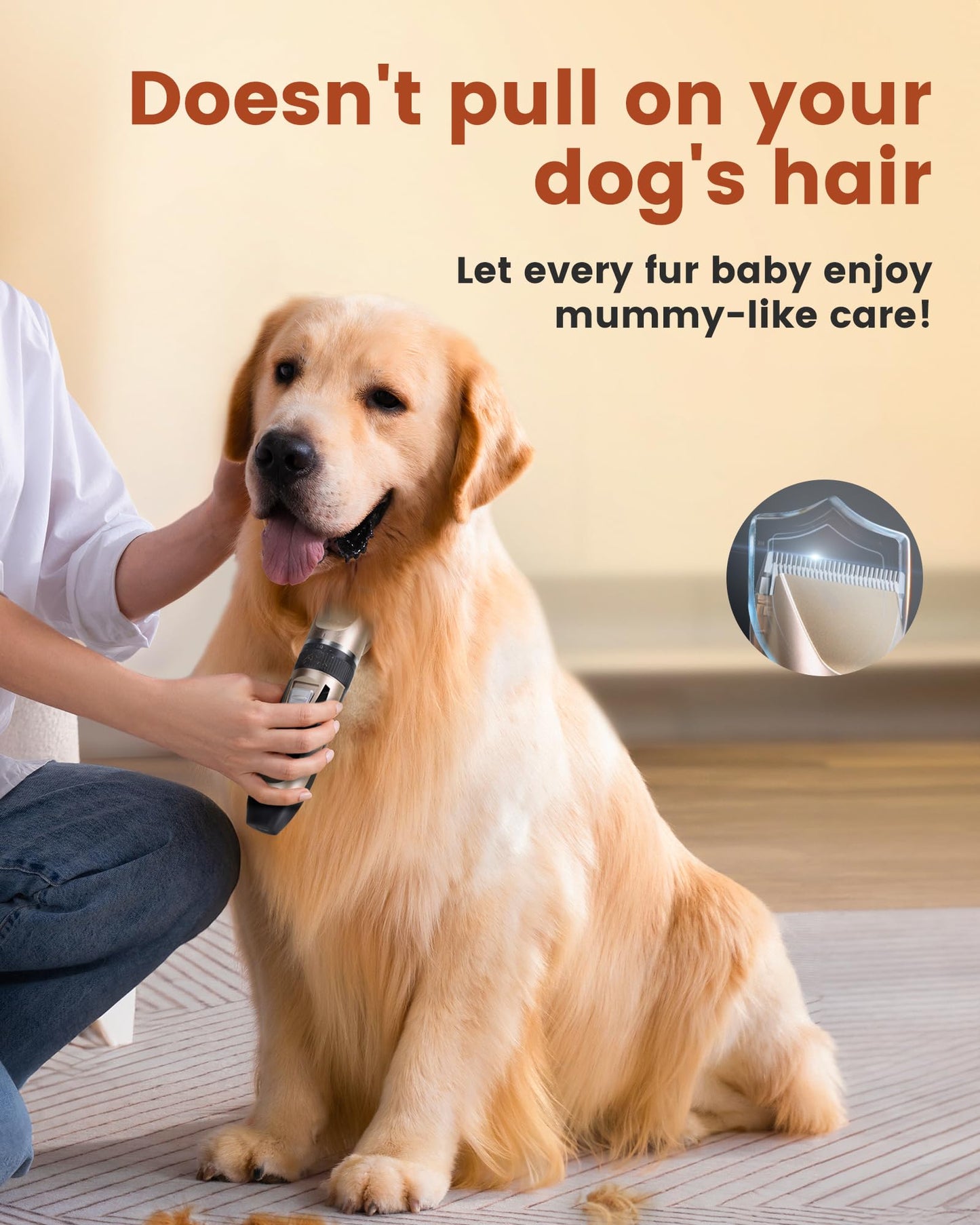 PAPMINI 2 in 1 Dog Grooming Kit, Low Noise Rechargeable Dog Clippers for Grooming, Cordless Dog Grooming Clippers and Dog Paw Trimmer, Dog Shavers for Grooming Small Dogs Cats Animals