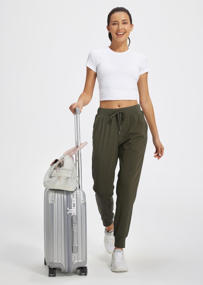 Libin Joggers for Women Tall/Regular/Petite Dance Sweatpants Athletic Workout Trousers Pants Tapered Casual Teacher Yoga Pants for Running Golf Work Cloths, Olive Green M