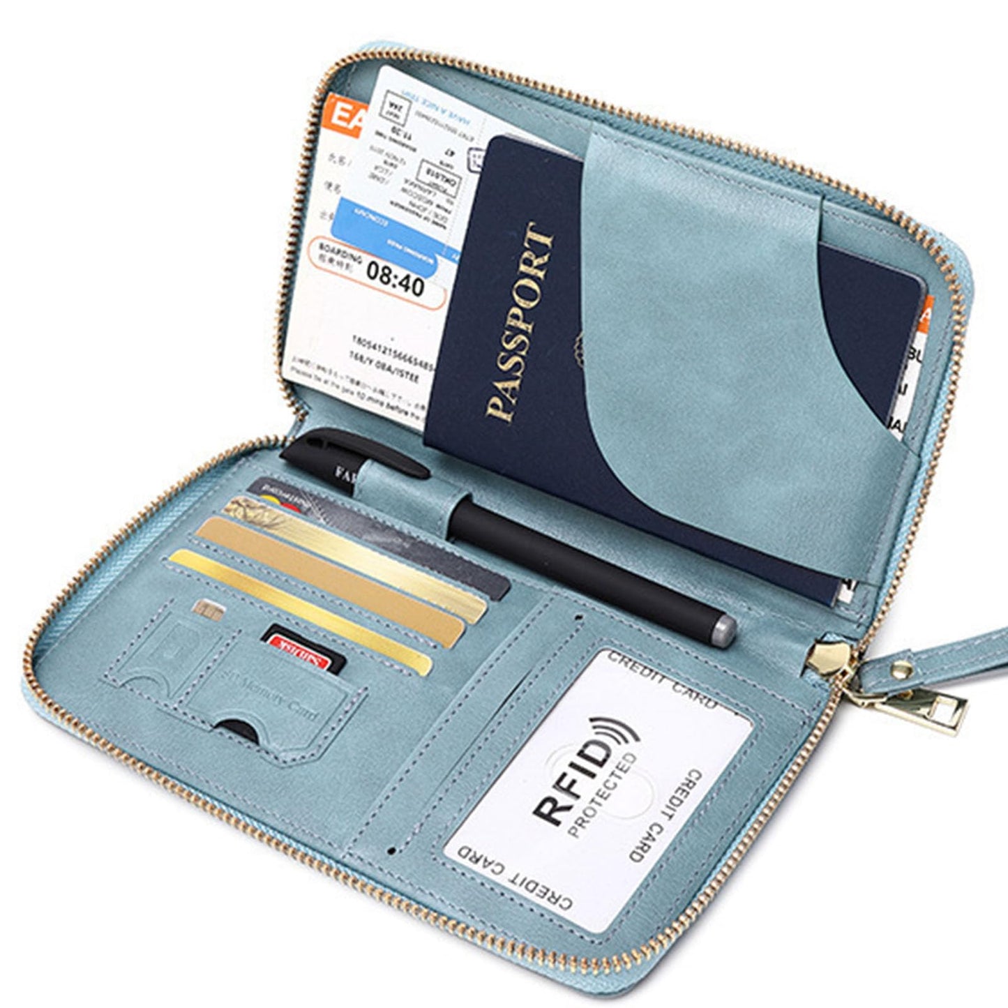 Family Passport Holder for Travel Women and Men RFID Passport Holder with Card Slots Holder Passport Case Passport cover Passport Wallet Travel Essentials and Accessories