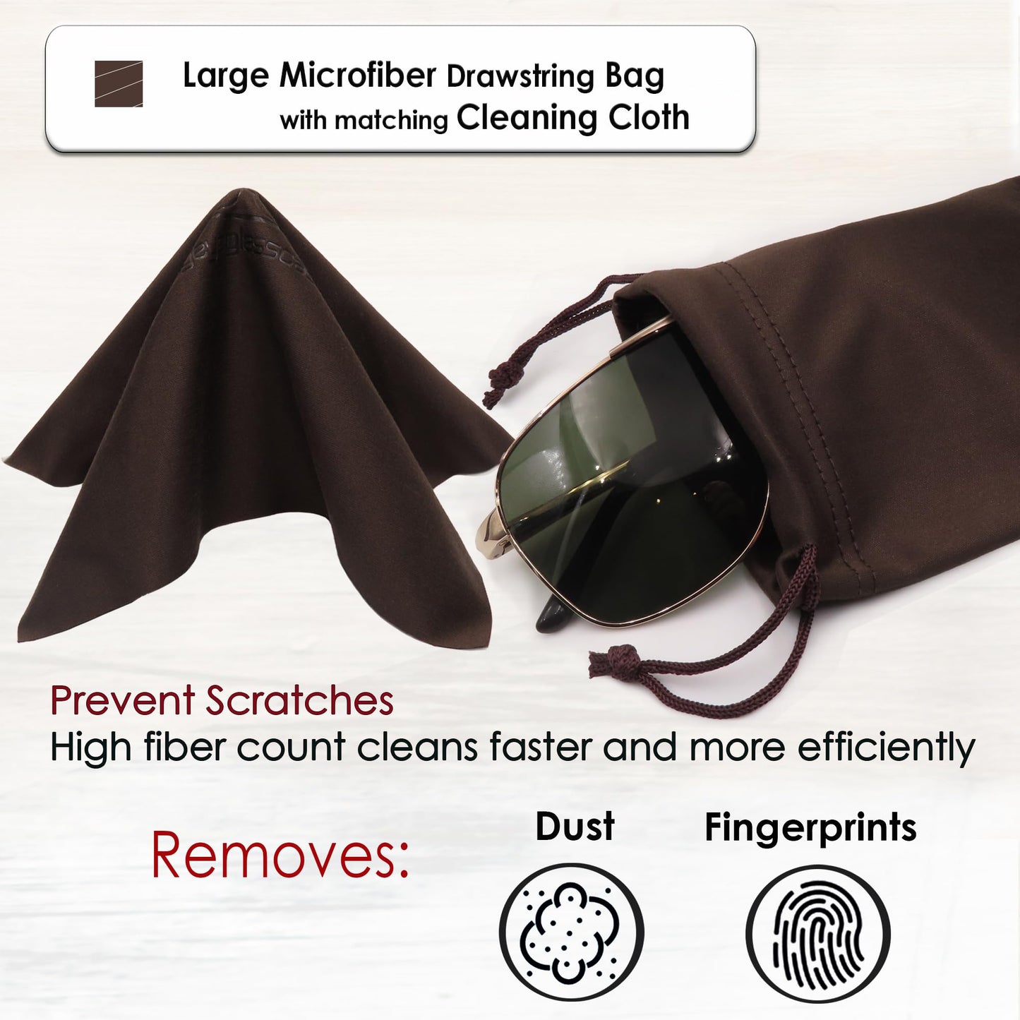 MyEyeglassCase LARGE CURVED Sunglasses Case DOES NOT FIT OVERSIZE FRAMES - Women Premium Hard Shell Sunglass Case in Leather Like cover with Microfiber Pouch & Cleaning (AS413 Bronze)