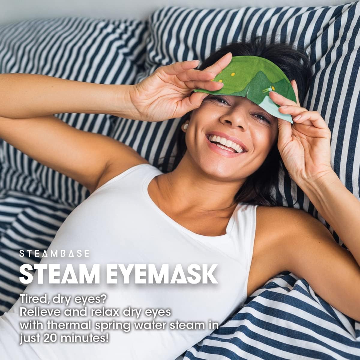Epielle Steam Eye Mask Pack of 6 for Dry Eyes and Puffiness Helping Sleep with Melatonin Steam Moisture Self Inflate Heated from Korea
