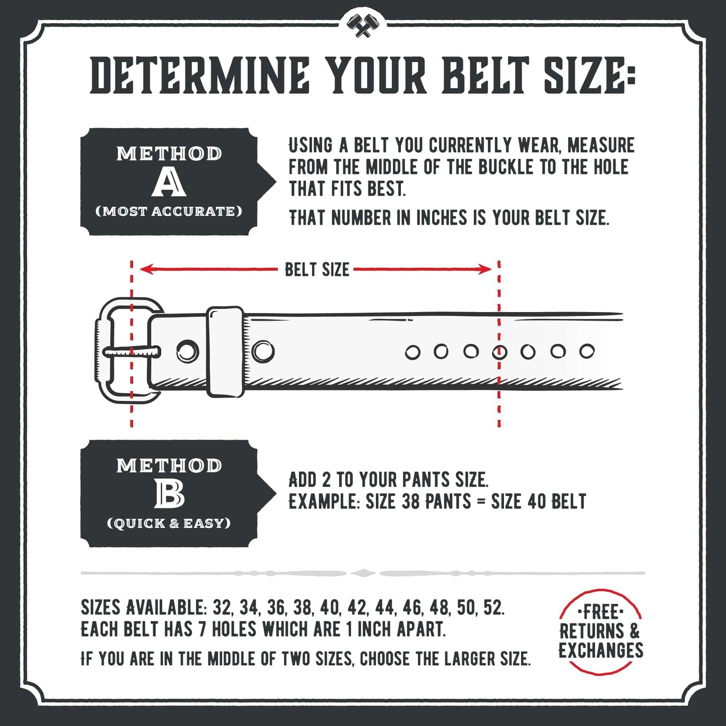 American Made Mens Belts for Jeans | Leather Belts for Men | Brown Belt Men Size 36