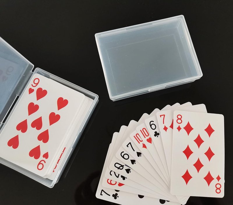 Clear Plastic Playing Card Deck Box - 18 Pcs Organizer for Blank Cards & Trading Cards | Durable Acrylic Storage Solution