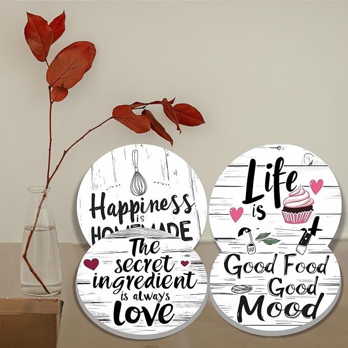 Farmhouse Rustic Electric Stove Burner Covers,Set of 4 Round Stove Burner Covers,8 Inches and 10 Inches,Gas Stove Burner Covers,Metal Stove Burner Cover,Kitchen Cooktop Decorative,Home Kitchen Decor
