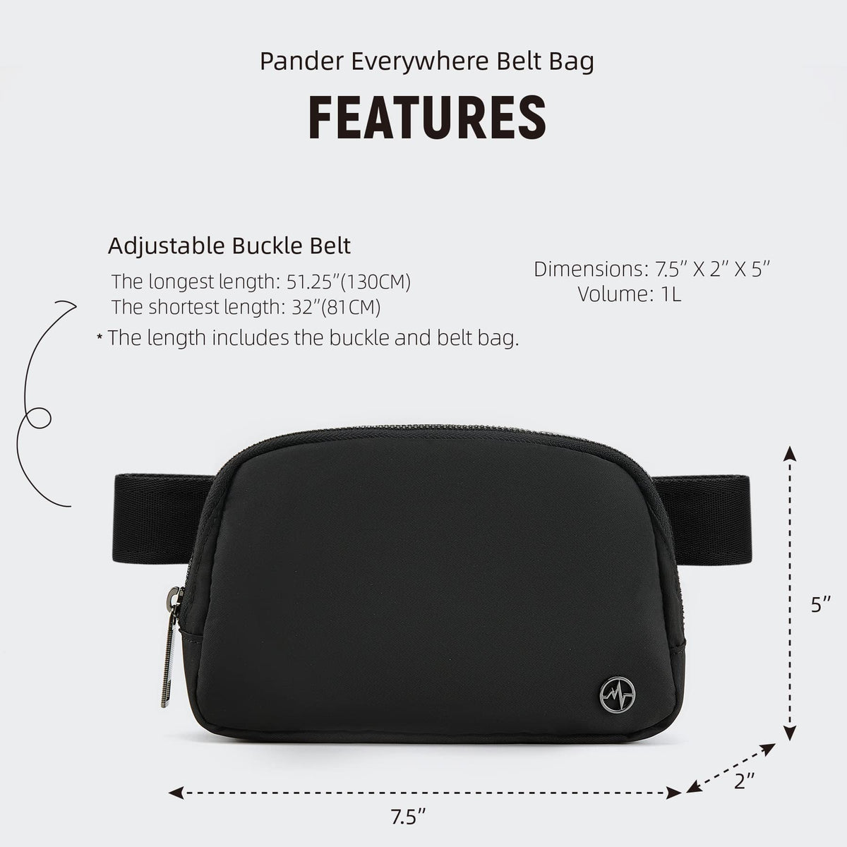 Pander Fanny Pack Everywhere Belt Bag, Bum Bag Crossbody Bags for Women Designer