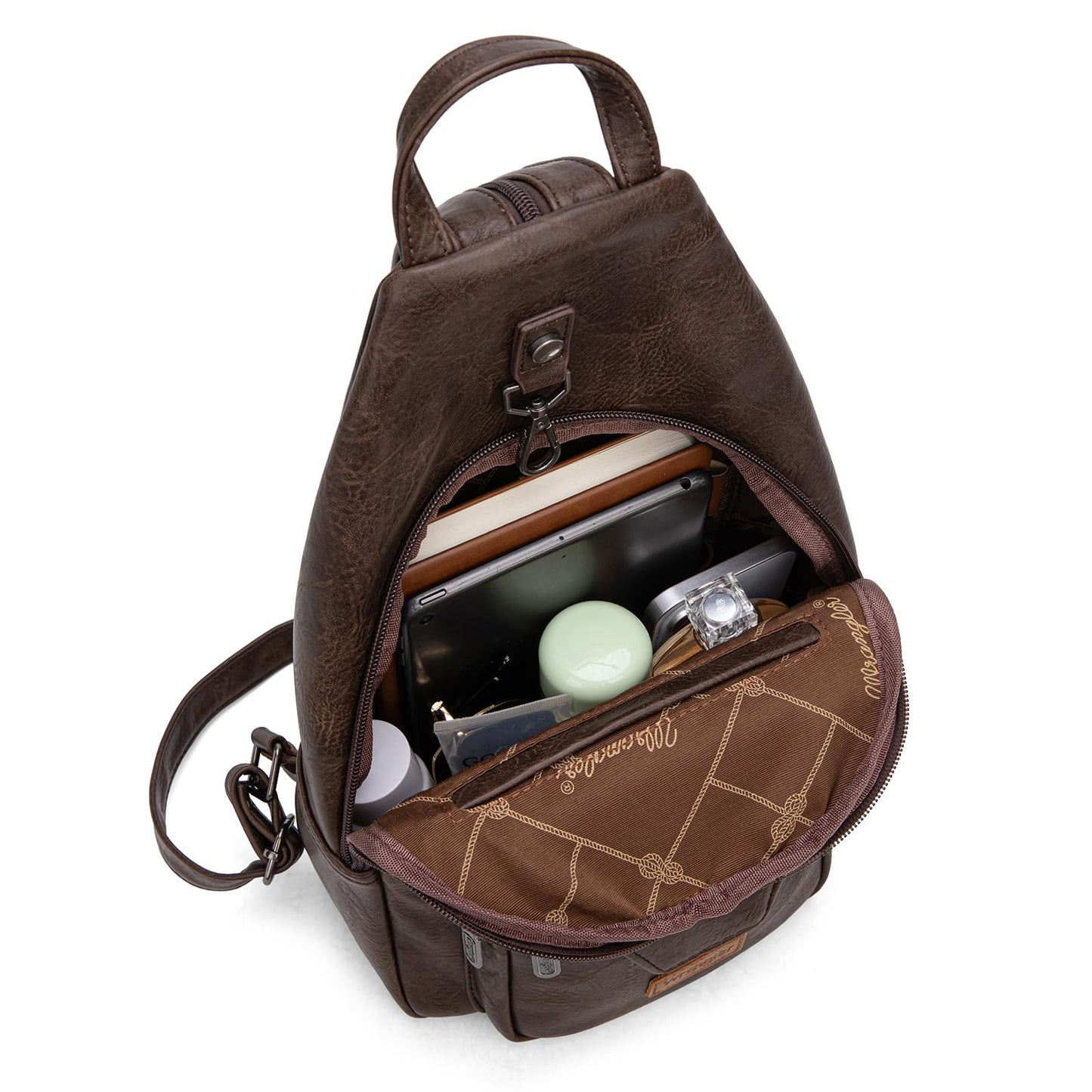 Montana West Wrangler Convertible Backpack for Women Vintage Shoulder Purses with Adjustable Sling Backpack Strap WG290-347CF